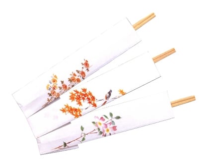 Colored Paper Wrappers for Chopsticks